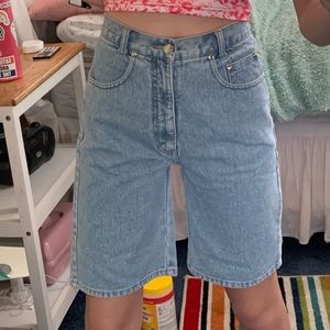 vintage bleu cafe jean shorts